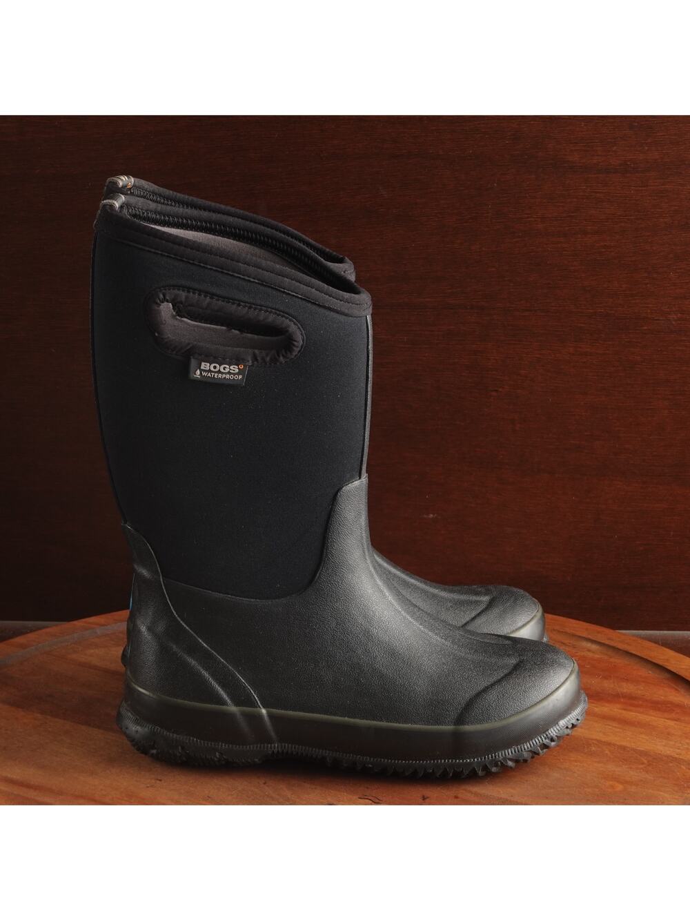 Bogs Boots Youth SZ 4 Black Classic High Handle Waterproof Chore Garden Outdoor
